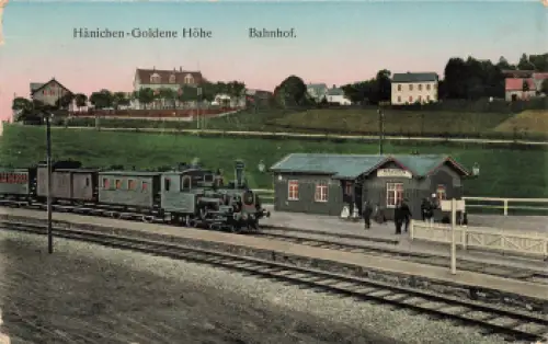 01728 Hänichen Bannewitz Goldene Höhe Bahnhof der Windbergbahn Golden Windows o1917