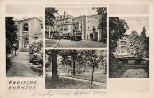 01731 Kreischa Kurhaus mit Lockwitztalbahn o 1951