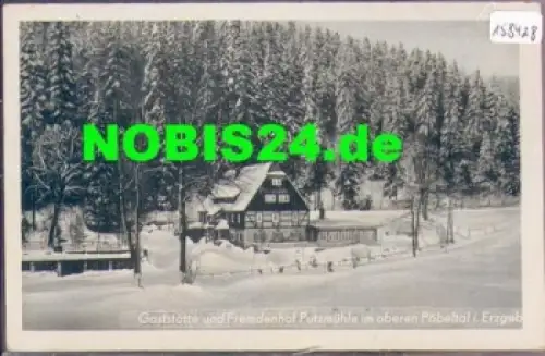 01744 Pöbeltal Gaststätte Putzmühle Winter o 9.8.1954