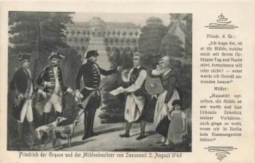 Preussen Friedrich der Grosse und der Mühlenbesitzer von Sansscouci  * 1910