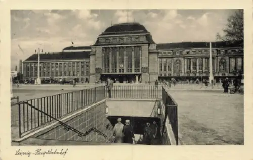 Leipzig Hauptbahnhof Landpoststempel Waldpolenz über Wurzen o 1936