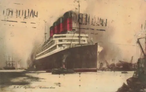R.M.S. Aquitania Cunard Line o 1931