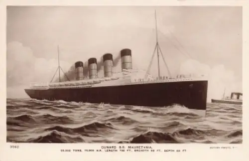 S.S. Mauretania Cunard Line  * um 1920
