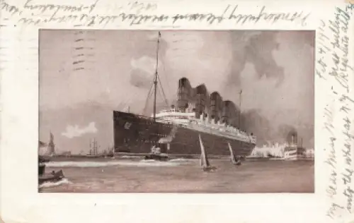 R.M.S. "Lusitania" and "Mauretania" Cunard Linie o 1910