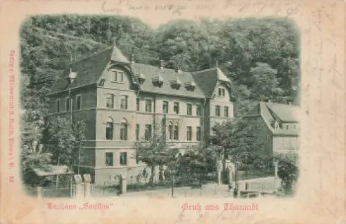 01737 Tharandt Kurhaus Sanitas Reliefkarte o 1901