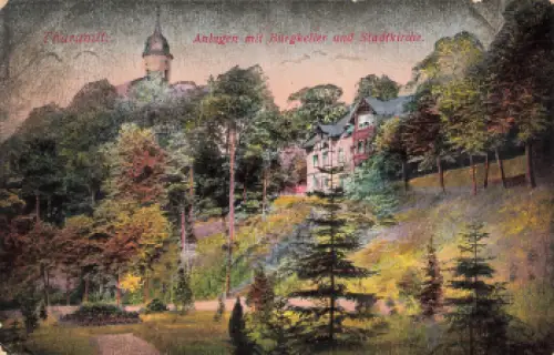 01737 Tharandt Burgkeller und Stadtkirche * um 1920