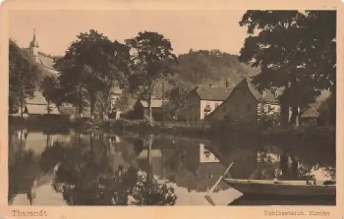 01737 Tharandt Schlossteich Kirche * um 1920