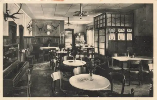 01737 Spechtshausen Kurort Hartha Tharandt Kaffee Rüdiger Innenansicht * um 1930