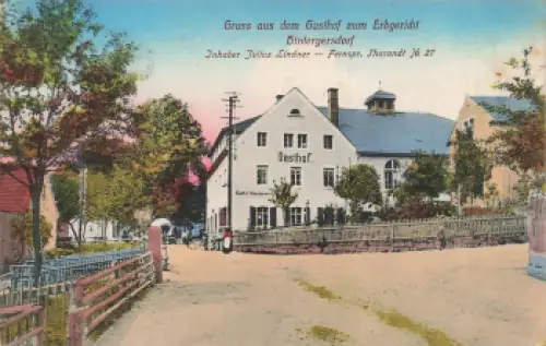 01737 Hintergersdorf Kurort Hartha Tharandt Gasthof zum Erbgericht Lulius Lindner o 1918
