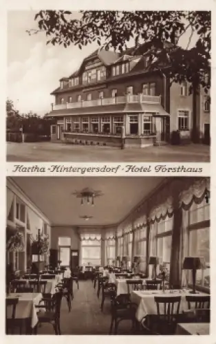 01737 Hintergersdorf Kurort Hartha Tharandt Hotel Forsthaus o 1928