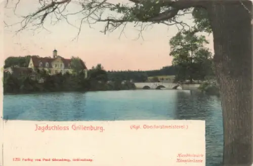 01737 Grillenburg Kurort Hartha Tharandt Jagdschloss Oberforstmeisterei o 1903