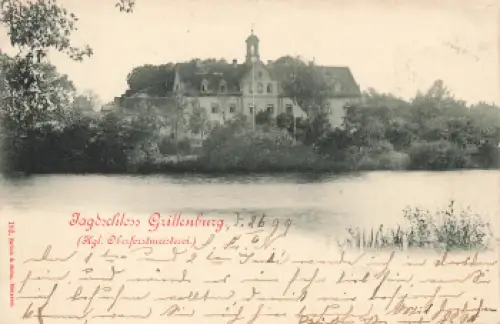 01737 Grillenburg Kurort Hartha Tharandt Jagdschloss Oberforstmeisterei o 1899