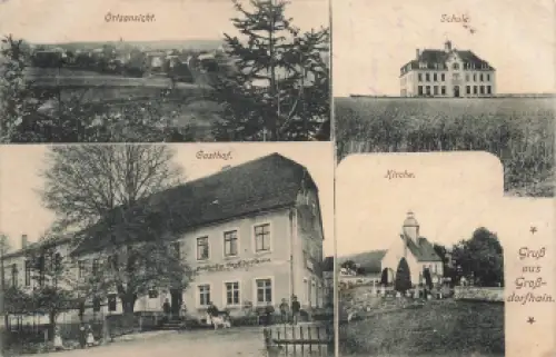 01738 Großdorfhain Gasthof Schule o 1917