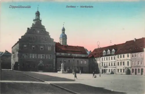 01744 Dippoldiswalde Marktplatz Rathaus * um 1920