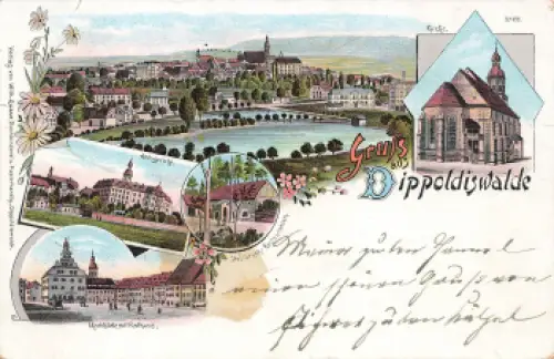 01744 Dippoldiswalde Litho o 1899