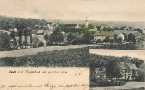 01744 Reichstädt Dippoldiswalde unter den grünen Linden o 1914