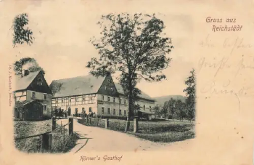 01744 Reichstädt Dippoldiswalde Körners Gasthof o 1904