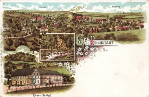 01744 Reichstädt Prägeglimmerkarte o 1902
