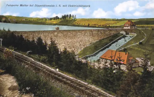 01744 Malter Dippoldiswalde Talsperre mit Elektrizitätswerk * um 1920