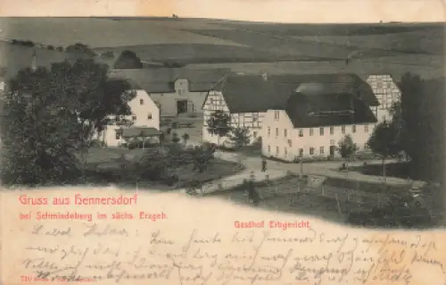 01744 Hennersdorf Dippoldiswalde Gasthof Erbgericht o 1903