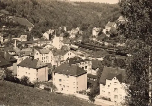 01768 Glashütte Erzgebirge Blick zum Bahnhof * 1961 Hanich1339