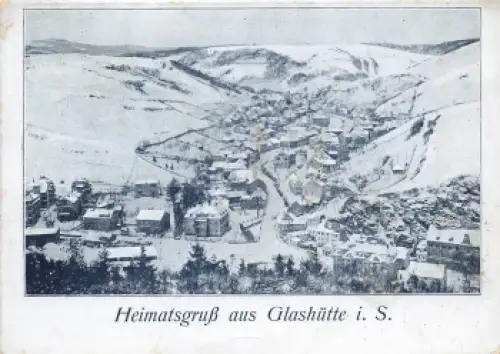 01768 Glashütte Sachsen Winteransicht * um 1930
