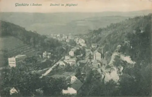 01768 Glashütte Sachsen Stadtteil im Müglitztal o 1909