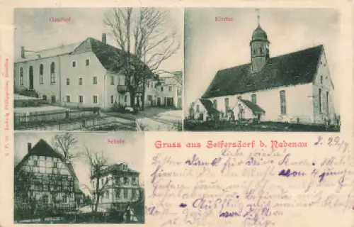 01744 Seifersdorf Dippoldiswalde Gasthof schule Kirche o 1901