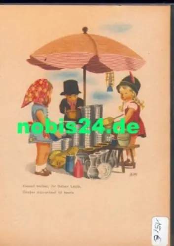 Käthe Kruse Puppen Ausverkauf Künstlerkarte  A. Wagner * um 1940