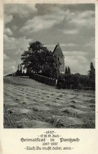 04451 Panitzsch Kirche Heimatfest Juli Borsdorf 1937