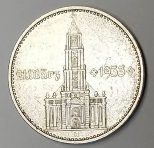 Jäger 0355 - 2 Reichsmark 1934 A Garnisonskirche mit Datum Silbermünze Deutsche Reich