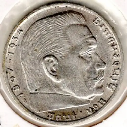 Jäger 366 - 2 Reichsmark 1937 A Hindenburg Silbermünze Deutsches Reich