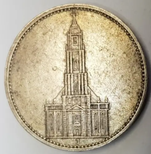 Jäger 0357 - 5 Reichsmark 1935 J Garnisonskirche Potsdam Silbermünze