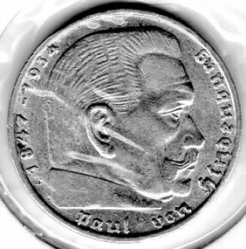 Jäger 366 - 2 Reichsmark 1938 B Hindenburg Silbermünze Deutsches Reich