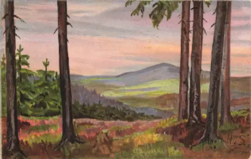 01773 Kipsdorf Bärenfels Bärenburg Künstlerkarte H.v.S. o 1914