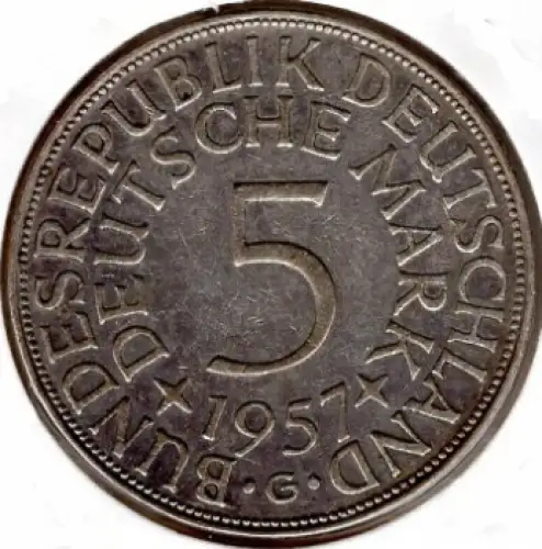 Jäger 0387 - 5 D-Mark 1957 G BRD