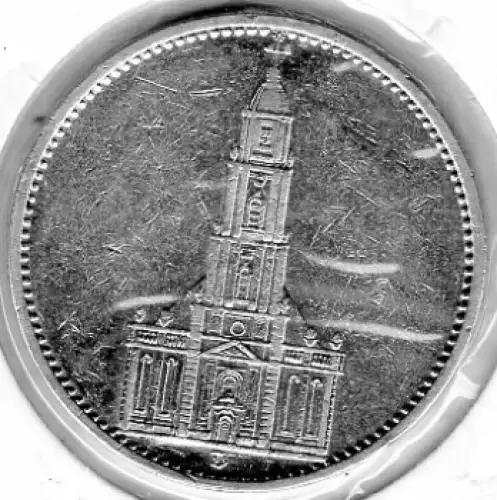 Jäger 0357 - 5 Reichsmark 1935 D Garnisonskirche Silbermünze Deutsches Reich