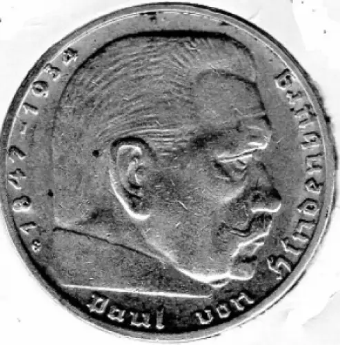 Jäger 366 - 2 Reichsmark 1937 G Hindenburg Silbermünze Deutsches Reich