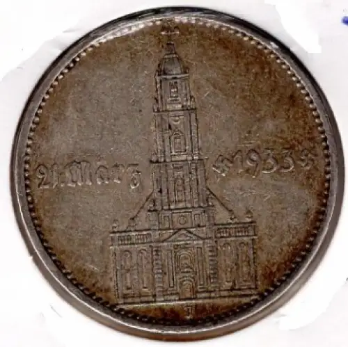 Jaeger 0356 - 5 Reichsmark 1934 J Garnisonskirche mit Datum Silbermünze Deutsches Reich