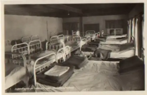 01778 Geising Erzgebirge Jugendherberge Burschenschlafsaal * um 1930