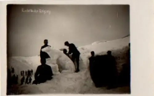 01778 Geising Erzgebirge Rodelbahn Echtfotokarte * um 1930