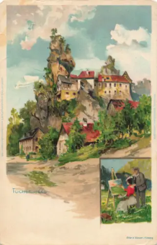 91278 Tüchersfeld Künstlerkarte Lorenz Ritter gebraucht um 1900