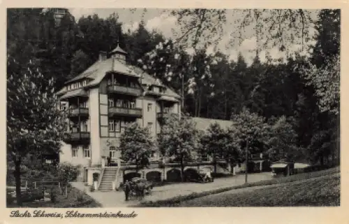 01814 Schmilka Sächsische Schweiz Schrammsteinbaude * um 1940