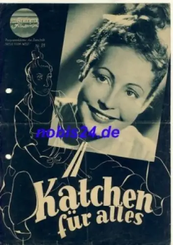 Kätchen für alles mit Hannelore Schroth, Willy Fritsch, Heinz Platte, Illustrierter Filmspiegel Nr. 21 DEFA-Film