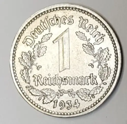 1 Reichsmark 1934 E Drittes Reich