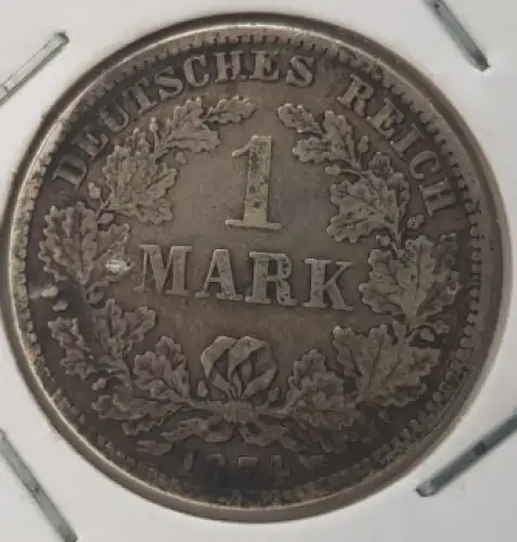 1 Mark 1874 E Kaiserreich Silbermünze  