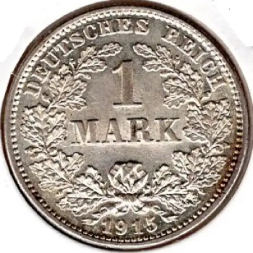 1 Mark 1915 G Deutsches Kaiserreich Silbermünze