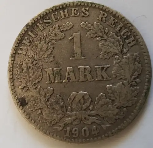 1 Mark 1904 J Deutsches Kaiserreich Silbermünze
