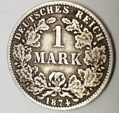 1 Mark 1874 B Silbermünze Kaiserreich