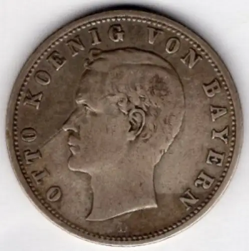 2 Mark Bayern 1904 König Otto Silbermünze